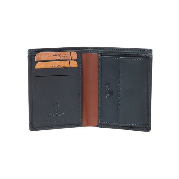 Πορτοφόλι δερμάτινο ανδρικό μπλε  LaVor 6091