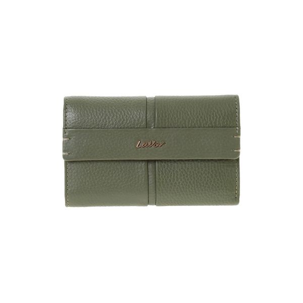 Πορτοφόλι δερμάτινο γυναικείο πράσινο LaVor 6157