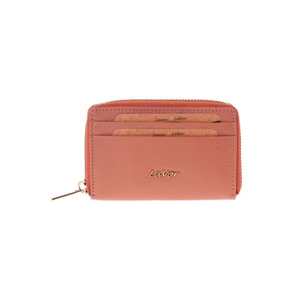 Πορτοφόλι δερμάτινο γυναικείο ροζ LaVor 6166