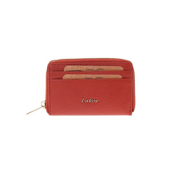 Πορτοφόλι δερμάτινο γυναικείο κεραμιδί  LaVor 6166