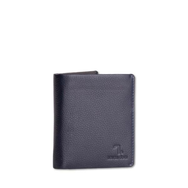Πορτοφόλι δερμάτινο μπλε 7.Dots Neptune 71-011 Leather Wallet Navy Blue / Grey