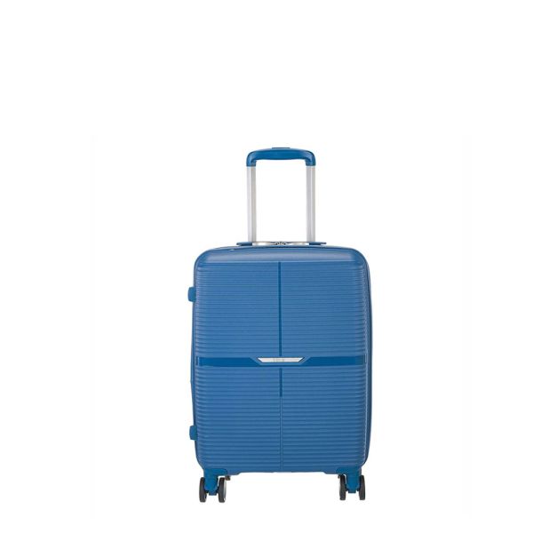Βαλίτσα σκληρή επεκτάσιμη μικρή μπλε με 4 ρόδες RCM 815 20''