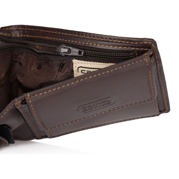 Πορτοφόλι δερμάτινο μικρό οριζόντιο καφέ Camel Active Vegas Wallet Brown