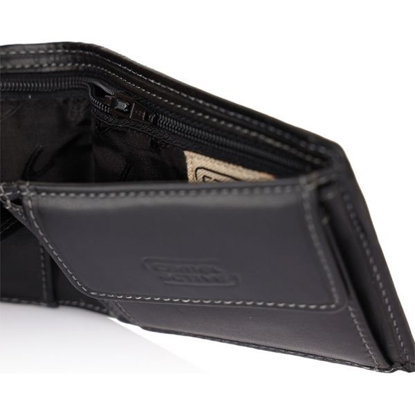Πορτοφόλι δερμάτινο μικρό οριζόντιο μαύρο Camel Active Vegas Wallet Black