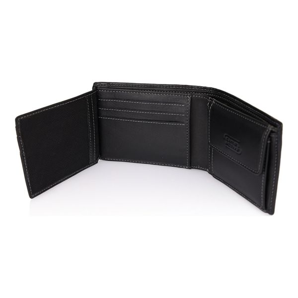 Πορτοφόλι δερμάτινο μικρό οριζόντιο μαύρο Camel Active Vegas Wallet Black