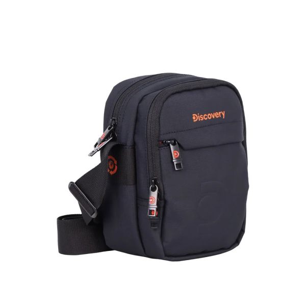 Τσαντάκι ώμου ανδρικό μαύρο  Discovery Geyser Utility Bag D01201.06 Black