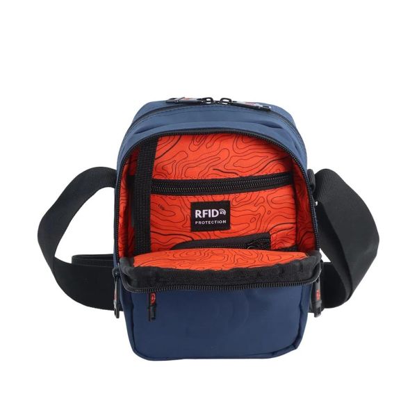 Τσαντάκι ώμου ανδρικό μπλε Discovery Geyser Utility Bag D01201.49 Navy