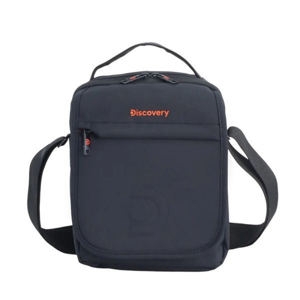 Τσάντα ώμου - χεριού ανδρική μαύρη Discovery Geyser Utility Crossbody Bag With Flap D01202.06 Black