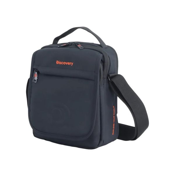 Τσάντα ώμου - χεριού ανδρική μαύρη Discovery Geyser Utility Crossbody Bag With Flap D01202.06 Black