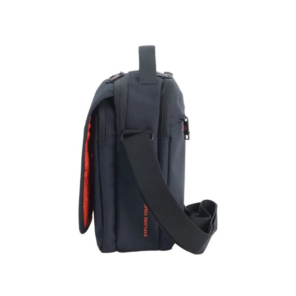 Τσάντα ώμου - χεριού ανδρική μαύρη Discovery Geyser Utility Crossbody Bag With Flap D01202.06 Black