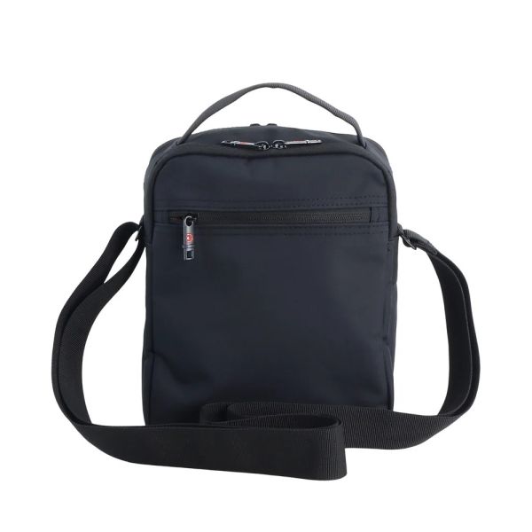 Τσάντα ώμου - χεριού ανδρική μαύρη Discovery Geyser Utility Crossbody Bag With Flap D01202.06 Black