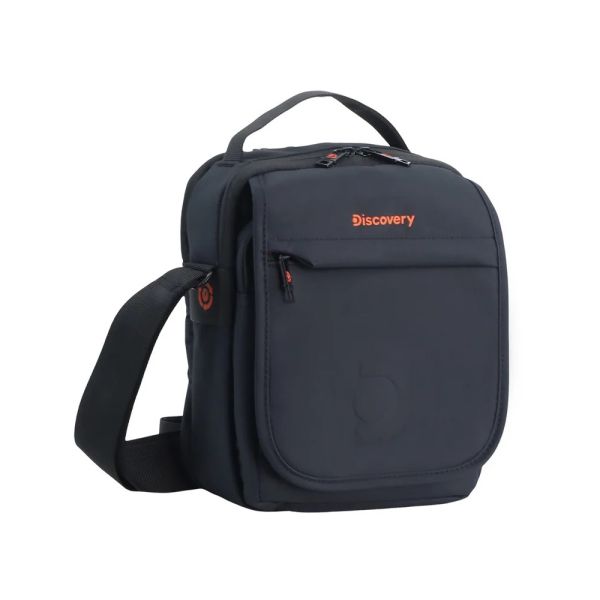 Τσάντα ώμου - χεριού ανδρική μαύρη Discovery Geyser Utility Crossbody Bag With Flap D01202.06 Black