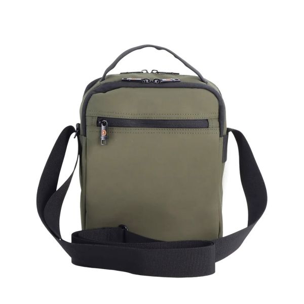 Τσάντα ώμου - χεριού ανδρική χακί Discovery Geyser Utility Crossbody Bag With Flap D01202.11 Khaki