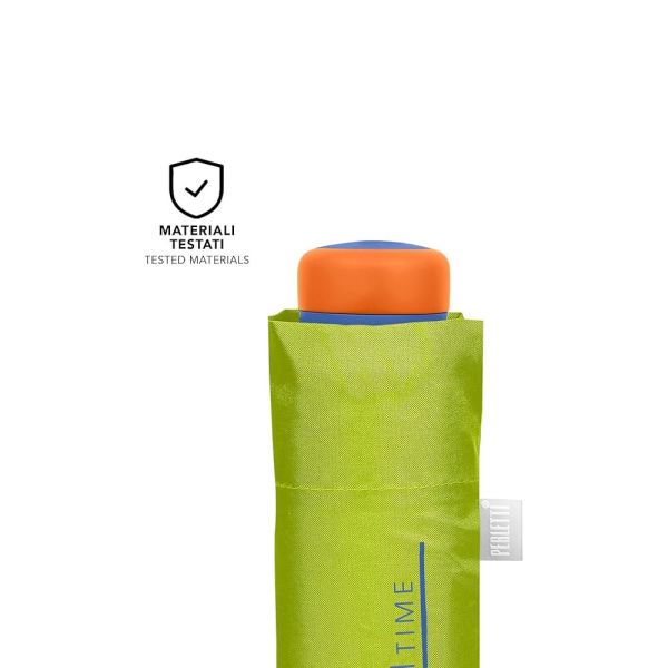 Ομπρέλα γυναικεία μονόχρωμη mini σπαστή πράσινη Perletti Time Mini Green