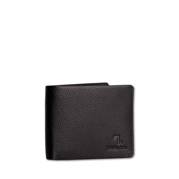 Πορτοφόλι δερμάτινο μαύρο 7.Dots Neptune 71-012 Leather Wallet Black / Green