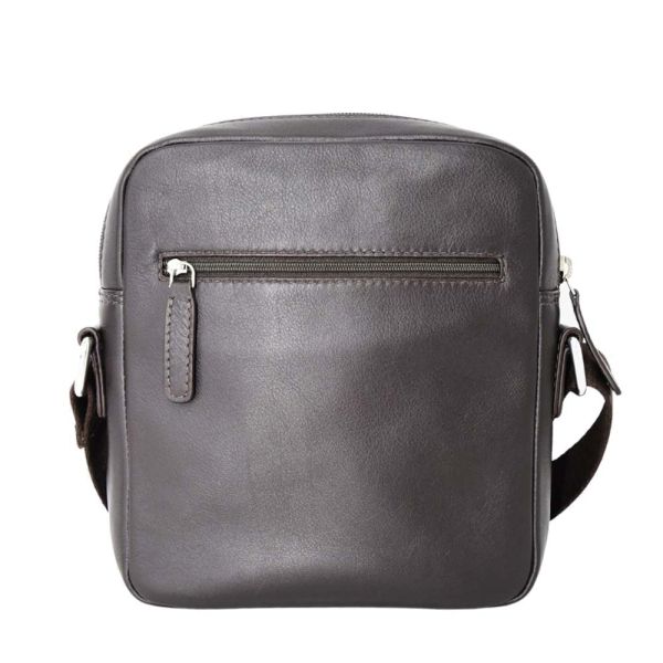 Τσάντα ώμου δερμάτινη καφέ 7.Dots Uranus 60-120 M Brown