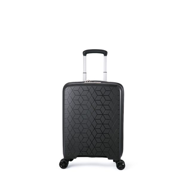 Βαλίτσα σκληρή  μικρή επεκτάσιμη μαύρη με 4 ρόδες Verage Diamond Expandable 4w Spinner S Luggage Black GM18106-19