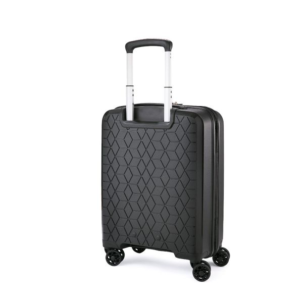 Βαλίτσα σκληρή  μικρή επεκτάσιμη μαύρη με 4 ρόδες Verage Diamond Expandable 4w Spinner S Luggage Black GM18106-19