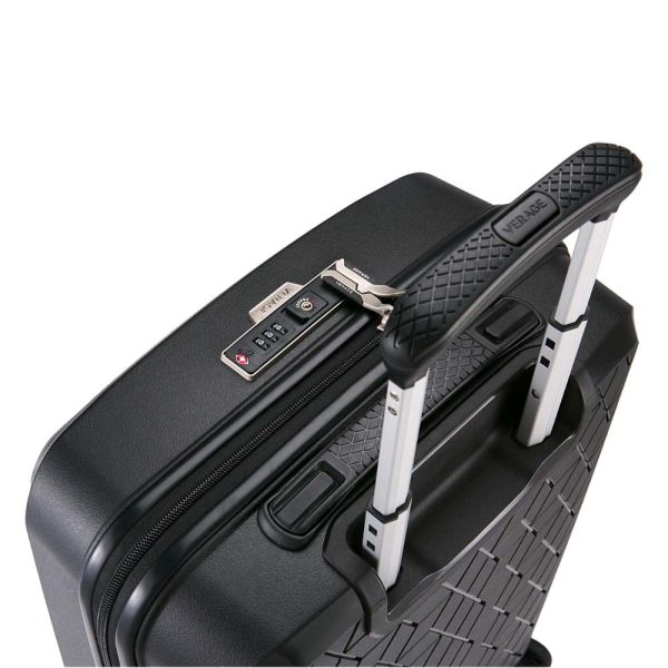 Βαλίτσα σκληρή  μικρή επεκτάσιμη μαύρη με 4 ρόδες Verage Diamond Expandable 4w Spinner S Luggage Black GM18106-19