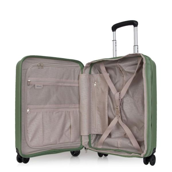 Βαλίτσα σκληρή  μικρή επεκτάσιμη πράσινη με 4 ρόδες Verage Diamond Expandable 4w Spinner S Luggage Green GM18106-19