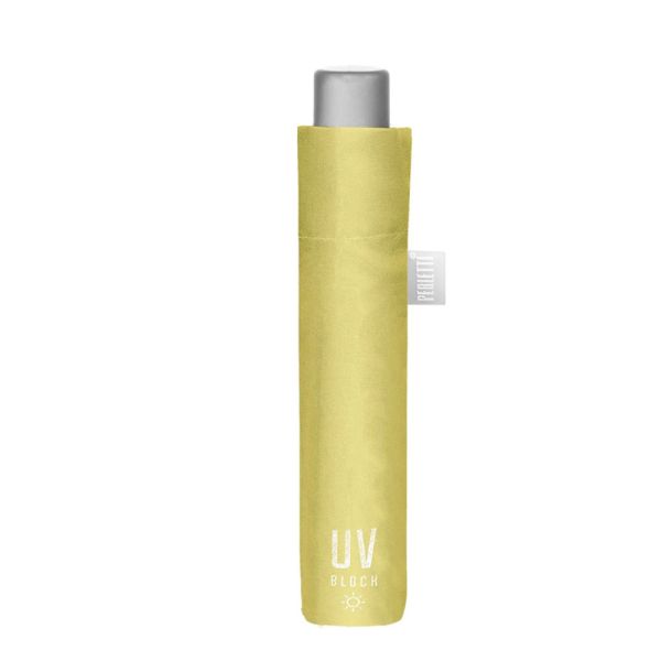 Ομπρέλα γυναικεία σπαστή κίτρινη αντηλιακή  Perletti Time