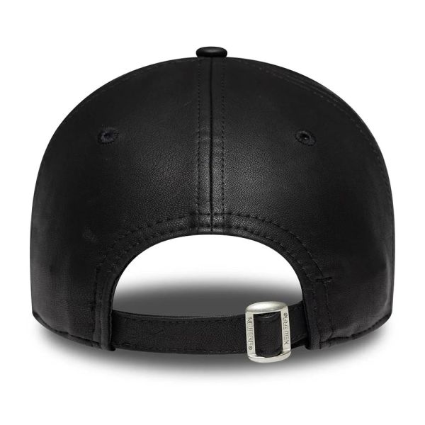 Καπέλο τζόκεϊ γυναικείο μαύρο συνθετικό δέρμα New York Yankees New Era 9Forty Women Faux Leather Cap Black / Black