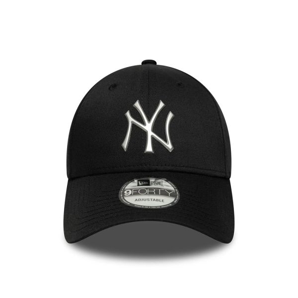 Καπέλο τζόκεϊ μαύρο New York Yankees New Era 9Forty MLB Cap Metallic Black