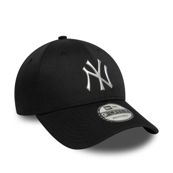 Καπέλο τζόκεϊ μαύρο New York Yankees New Era 9Forty MLB Cap Metallic Black