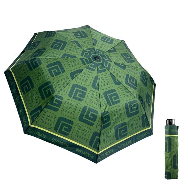 Ομπρέλα γυναικεία αυτόματη σπαστή πράσινη Guy Laroche Automatic Folding Umbrella 8398