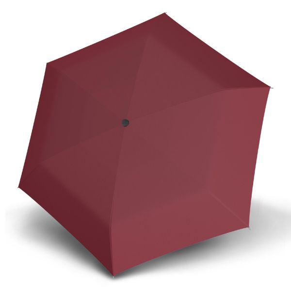 Ομπρέλα mini σπαστή μονόχρωμη αντηλιακή μπορντό Knirps US.050 Ultra Light Slim Manual Folding Umbrella Heat Shield Bordeaux With Black Coating