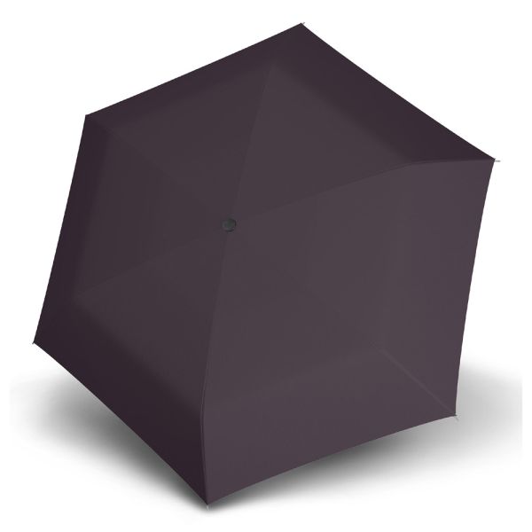 Ομπρέλα mini σπαστή μονόχρωμη αντηλιακή δαμασκηνί Knirps US.050 Ultra Light Slim Manual Folding Umbrella Heat Shield Plum With Black Coating