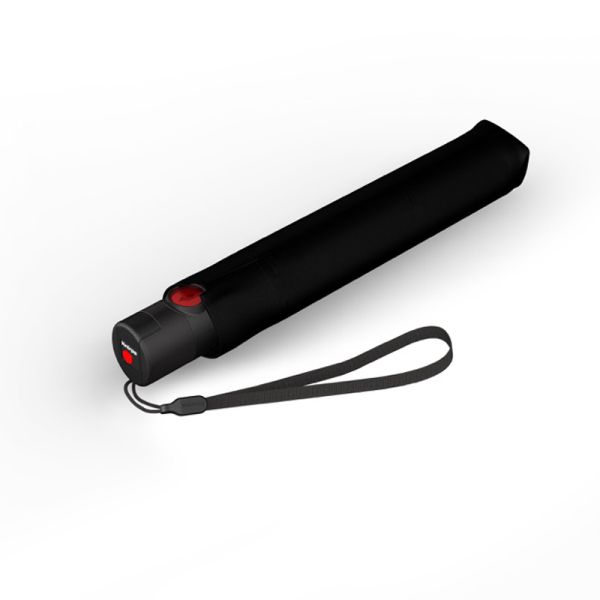 Ομπρέλα σπαστή αντηλιακή με αυτόματο άνοιγμα - κλείσιμο χρώμα μαύρο με μαύρη επένδυση Knirps U.200 Duomatic