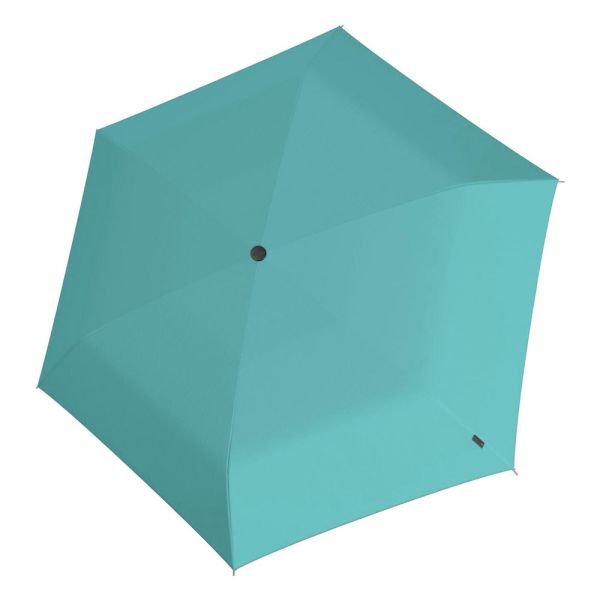 Ομπρέλα σπαστή αντηλιακή με αυτόματο άνοιγμα - κλείσιμο χρώμα τιρκουάζ με μαύρη επένδυση Knirps U.200 Duomatic