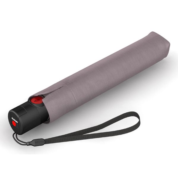 Ομπρέλα σπαστή αντηλιακή με αυτόματο άνοιγμα - κλείσιμο χρώμα απαλό μωβ με μαύρη επένδυση Knirps U.200 Duomatic