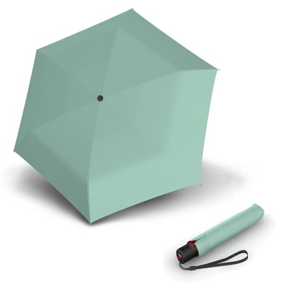 Ομπρέλα σπαστή αντηλιακή με αυτόματο άνοιγμα - κλείσιμο χρώμα μέντα με ιριδίζουσα επένδυση Knirps U.200 Duomatic