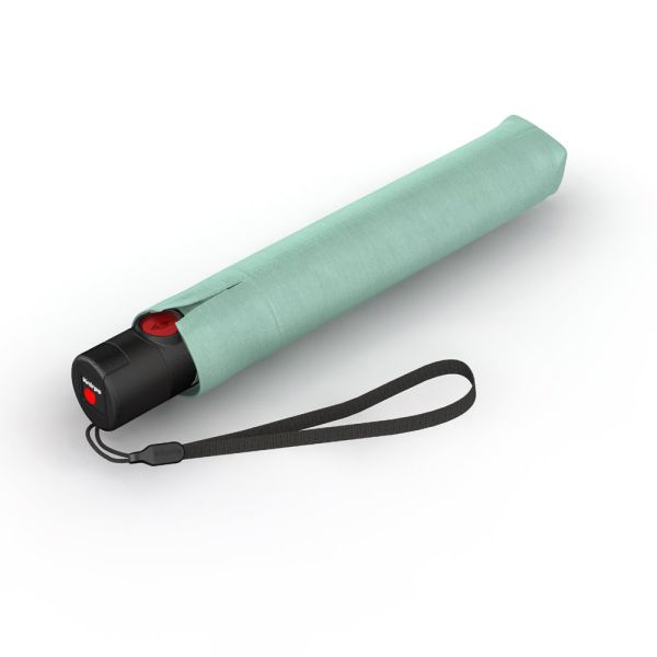 Ομπρέλα σπαστή αντηλιακή με αυτόματο άνοιγμα - κλείσιμο χρώμα μέντα με ιριδίζουσα επένδυση Knirps U.200 Duomatic