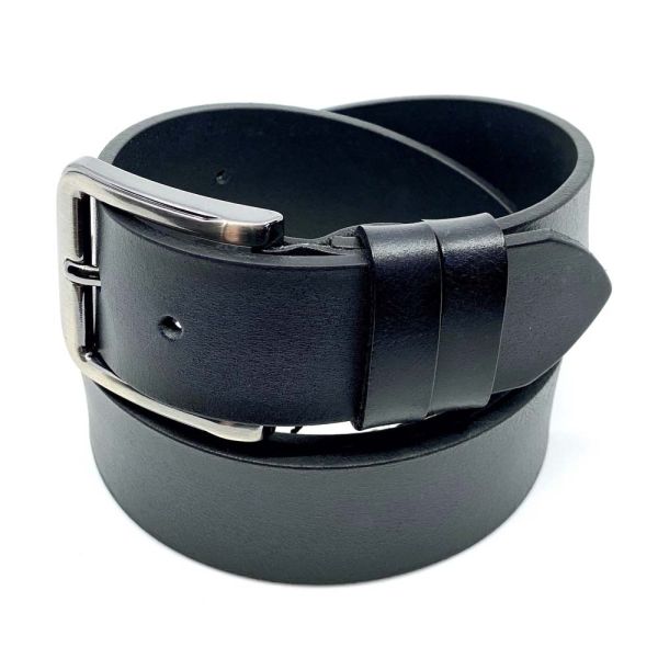 Ζώνη δερμάτινη ανδρική μαύρη Legend L-101