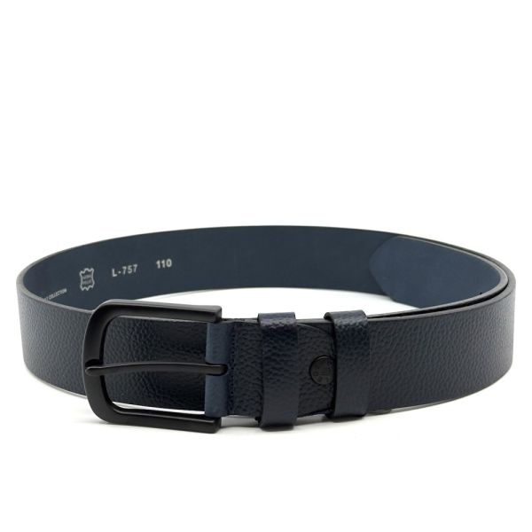 Ζώνη δερμάτινη ανδρική μπλε Legend L-757