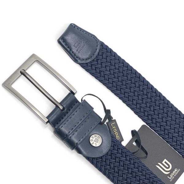 Ζώνη ανδρική ελαστική πλεκτή μπλε Legend LGD-21
