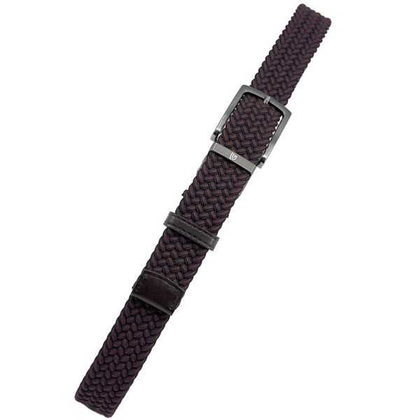 Ζώνη ανδρική ελαστική πλεκτή διπλής όψης μπλε - καφέ Legend LGD-57