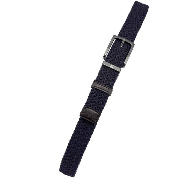 Ζώνη ανδρική ελαστική πλεκτή διπλής όψης μπλε - καφέ Legend LGD-57