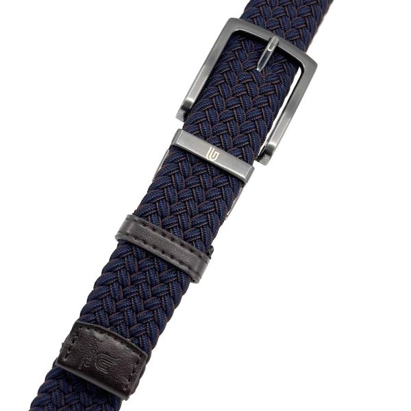 Ζώνη ανδρική ελαστική πλεκτή διπλής όψης μπλε - καφέ Legend LGD-57