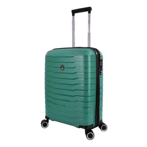 Βαλίτσα σκληρή καμπίνας επεκτάσιμη  πράσινη  με 4 ρόδες Rain RB80134 55cm