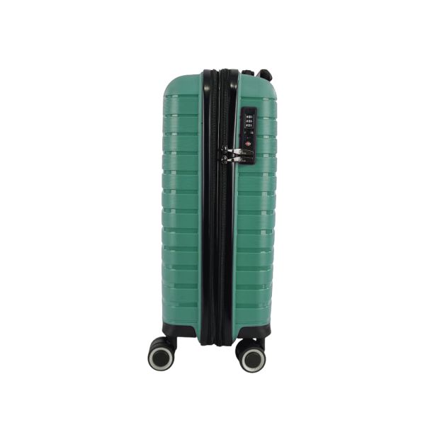 Βαλίτσα σκληρή καμπίνας επεκτάσιμη  πράσινη  με 4 ρόδες Rain RB80134 55cm