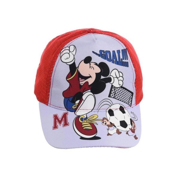 Καπέλο τζόκεϊ  καλοκαιρινό Disney Mickey Mouse Football Red