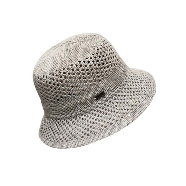 Καπέλο γυναικείο καλοκαιρινό πλεκτό γκρι Women's Knitted Bucket Hat
