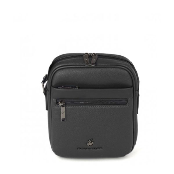 Τσαντάκι ώμου μαύρο ανδρικό Beverly Hills Polo Club Wall Street Shoulder Bag BH-8512