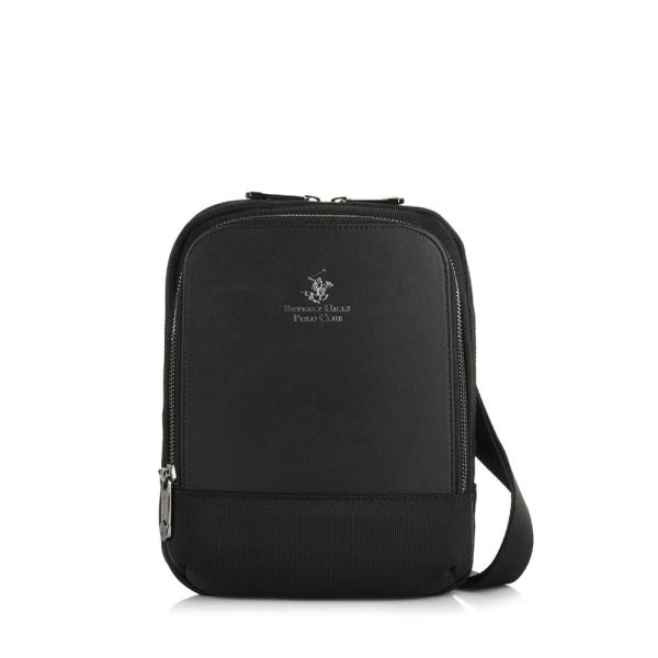 Τσαντάκι ώμου μαύρο ανδρικό Beverly Hills Polo Club Manhattan Shoulder Bag BH-8460 Black