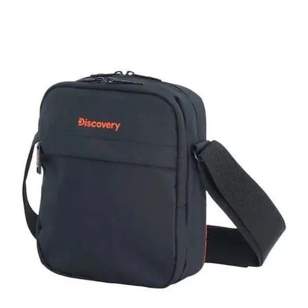 Τσαντάκι ανδρικό ώμου μαύρο Discover Geyser Shoulder Bag D01209.11 Black