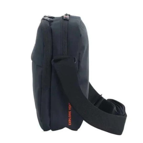 Τσαντάκι ανδρικό ώμου μαύρο Discover Geyser Shoulder Bag D01209.11 Black